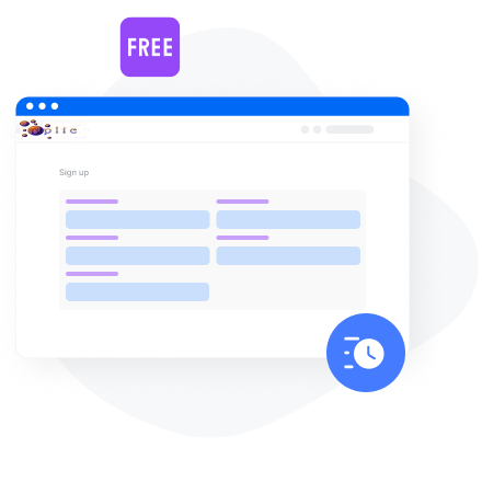 Sign up fast, for free.